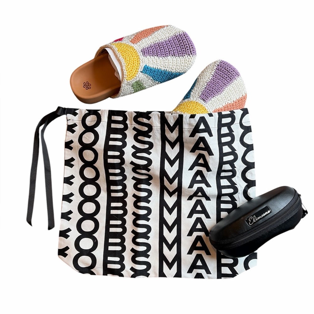 Marc Jacobs Monogram Logo Dust Bag Drawstring Travel Shoe Storage Pouch